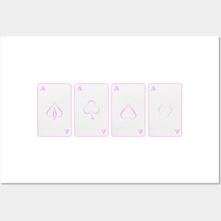 Pink Four Aces Posters and Art